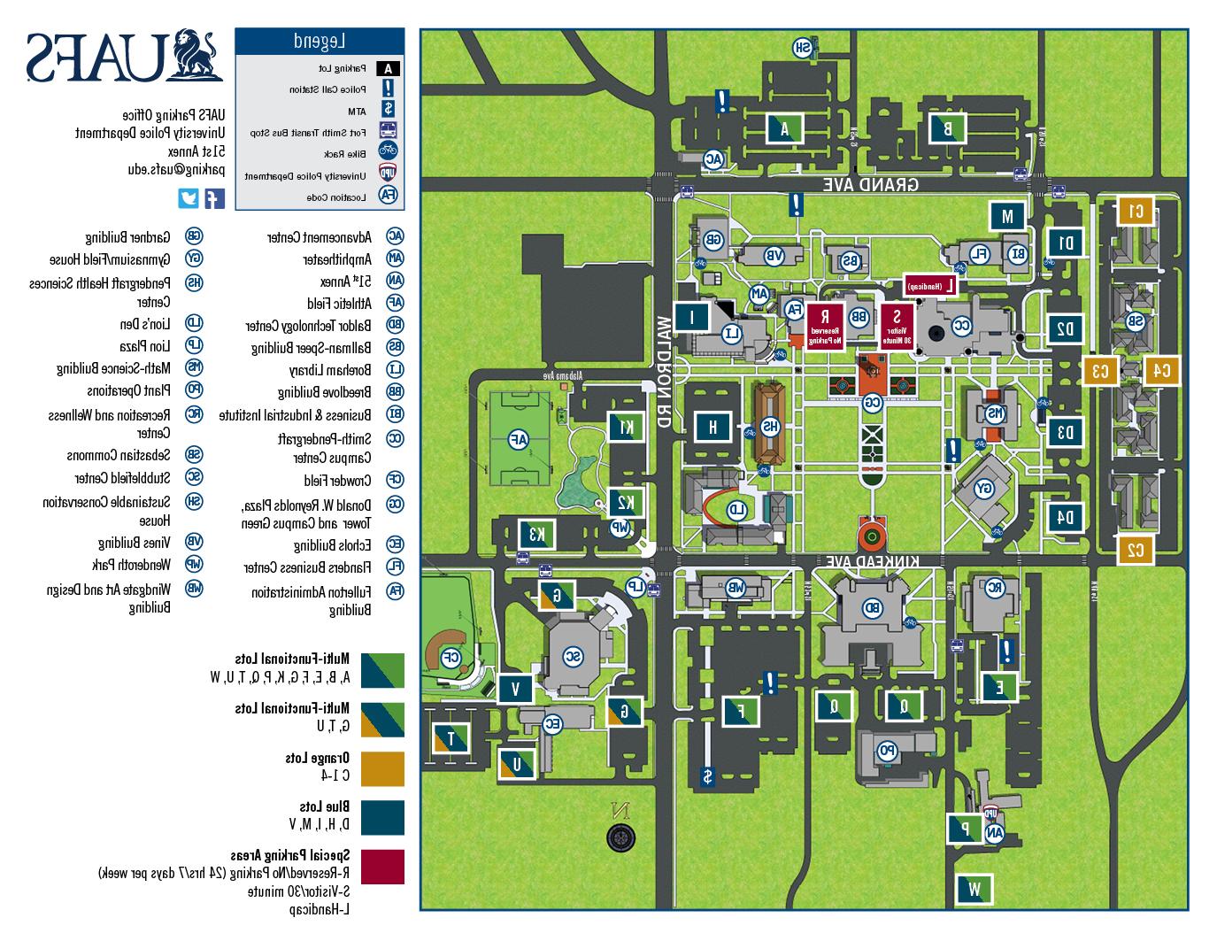 UAFS Parking Map